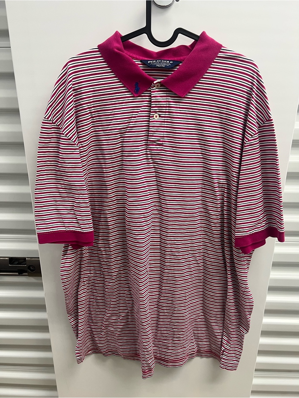 Polo Golf by Ralph Lauren Pink & White Striped Polo